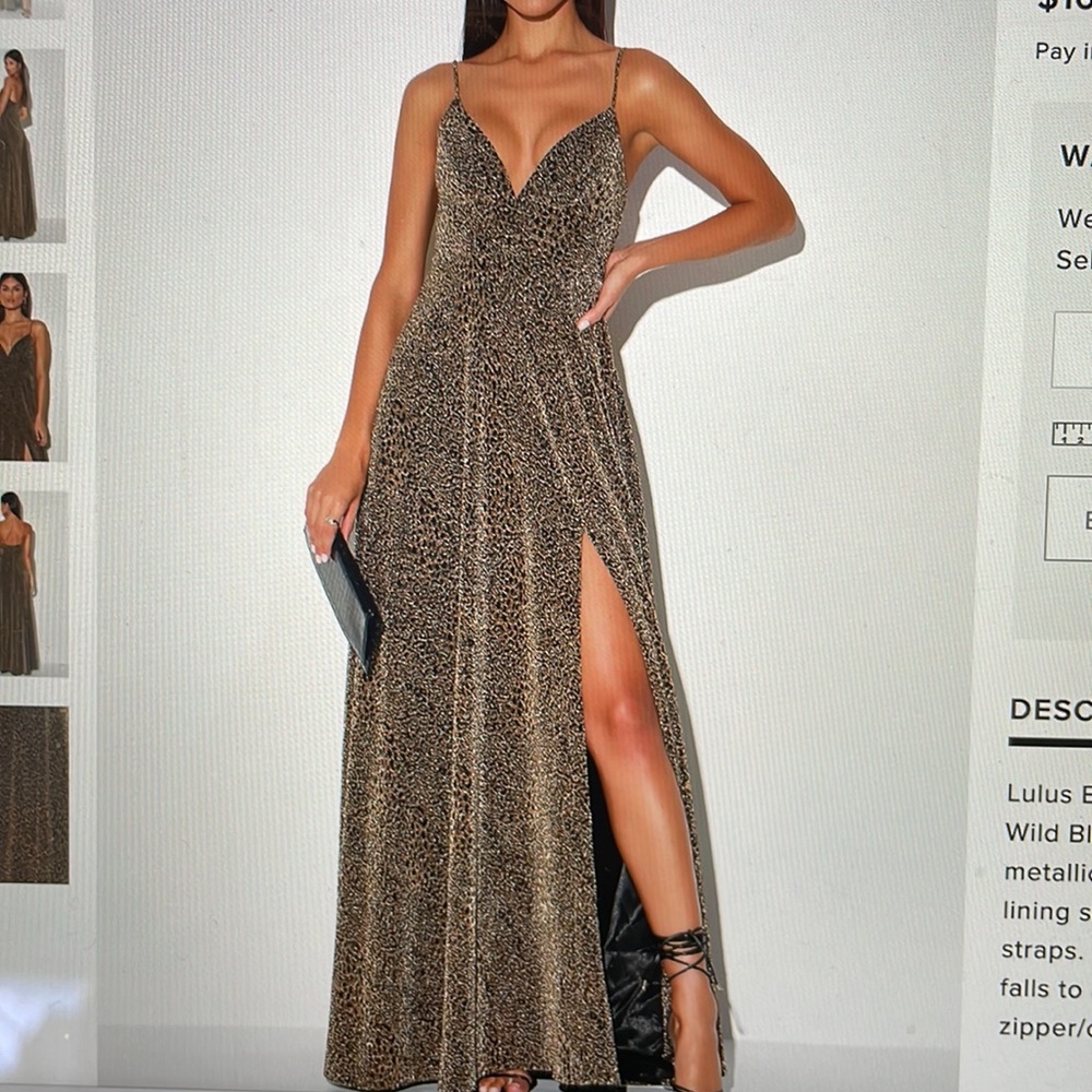 NWT- Lulus black leopard maxi dress. - 4